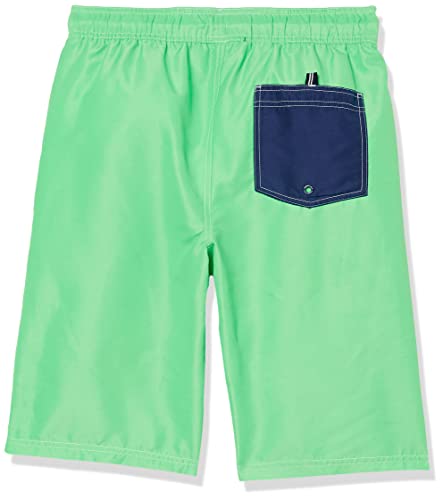 Maillot de bain anti-UV pour petit garçon, short de plage vert fluo taille 5T - 2