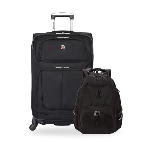 SwissGear Sion Softside Expandable Luggage, Black, 2
