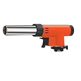 【最新強化版】バーナー ガスバーナー 逆さ使用可能 料理用 ガスバーナー900℃～1300℃ 火力調節 耐熱 炎と温度調整可能 炙り調理 BBQ/料理/お菓子作り 炭火起こし 溶接 キャンプ アウトドア用品 小型 (燃料別売り)(赤い色(1個))