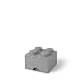LEGO Brick Drawer, 4 Knobs, 1 Drawer, Stackable Storage Box, Medium Stone Grey
