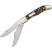 Uncle Henry Folding Knife w-Leather Sheath. 7Cr17MoV Steel.