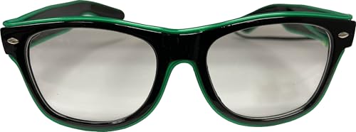 Studio Halloween Rae Band EL Wire Light Up Glasses Green Costume Accessory