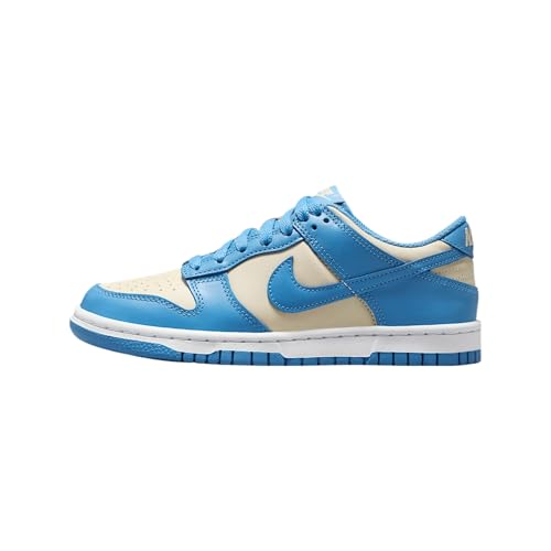 Nike Dunk Low Big Kids' Shoes (FB9109-400, Blue Beyond/Beach/White/Blue Beyond) Size 5.5