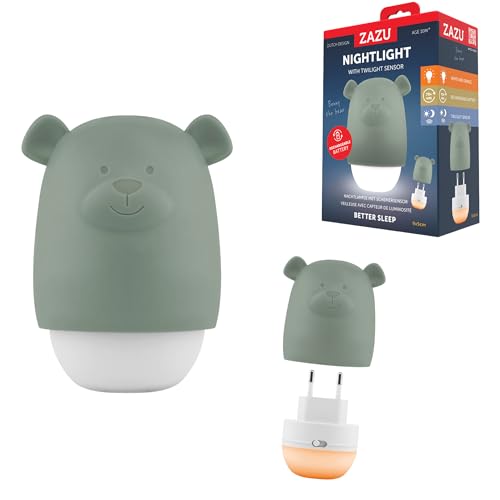 ZAZU Benny Nachtlicht für Kinder mit Dämmerungssensor – Wiederaufladbar...