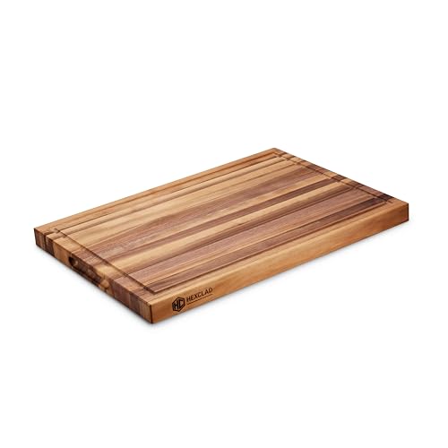 Comparison: Gordon Ramsay Best Cutting Board 2 HexClad Large Walnut Cutting Board, Double-Sided with Juice Groove & Recessed Handles, Durable, Scratch-Resistant Hardwood, Great for Chopping, Carving & Serving, 13.75
