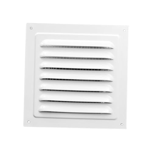 DeeRace エアベントカバーエアベントルーバーアルミ合金ホワイトエアリターングリルカバー換気カバーキッチン/ガレージ/バスルーム/ホーム/壁用, 15CM