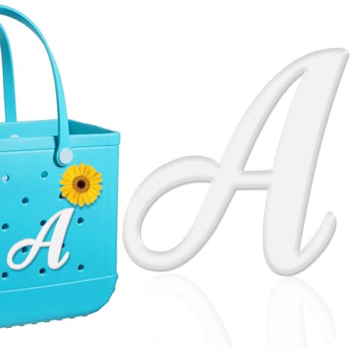 Mity rain Letter Charms for Bogg Bag，Alphabet Lettering Accessories Charms Compatible with Bogg Bag Original All Models, Insert Decorative Letter for Handbag Beach Tote Bag A