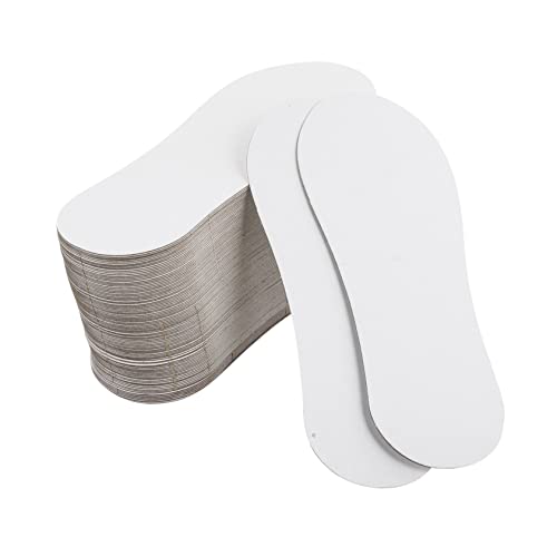 Beaupretty 100 Piezas Calcetines Invisibles Cortar Espectáculo Calcetín Medias Pantalla De Calcetines De Calcetines Dedo Del Pie Inserciones De Calcetines Bajo Tobillo Papel Blanco