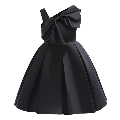 Girls Dresses Big Bow Dress One Shoulder Dress Princess Dress Piano Performance Dress