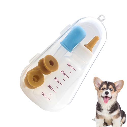 Fierudeng 子犬用ミルク給餌器 - 多機能ポータブルツール シリコンヘッド付き - 子犬用 シリンジ フィーダー | 薬・水・ミルクの給餌用、ペット・子猫・猫向け