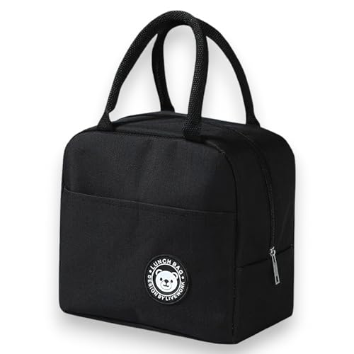 Bolsa Térmica Fitness para Marmita e Lanche: Ideal para Academia, Trabalho, Viagem e Passeios à Praia - NEXUS MARKET (Preta)