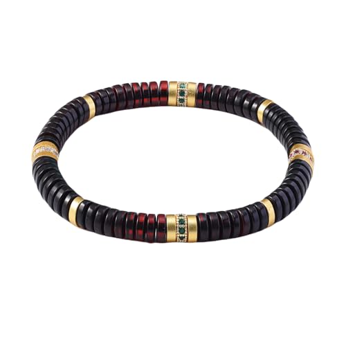 Amber Bracelet Natural Blood Red Ambers with 18k Gold Plated Jewelry Handmade Stretch Band Bracelets Fashion Design for Women Men