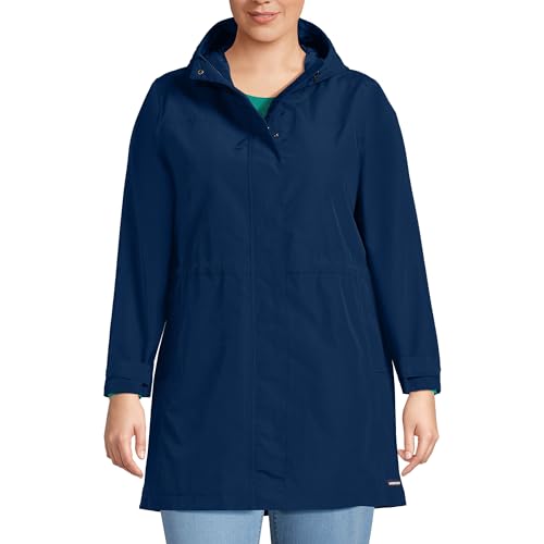 Lands' End Women's Squall Waterproof Hooded Raincoat