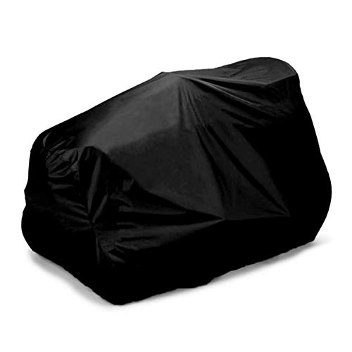 Riding Lawn Mower Cover - Heavy Duty 420D Polyester Oxford Waterproof, UV Protection Universal Fit with Drawstring & Cover Storage Bag-Black - Thumbnail 3