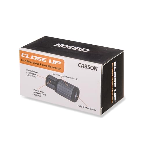 Carson MiniMight 6x18mm Pocket Monocular with Carabiner Clip