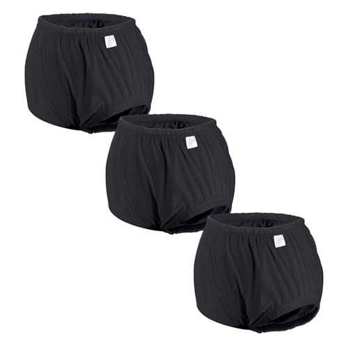 #VerdientProvisionen<br>Carer 3 Stück Inkontinenz Überhose für Erwachsene Windelhülle Auslaufsicher Geräuschlos Waschbar Wiederverwendbar Wasserdicht Unisex Schwarz Größe S