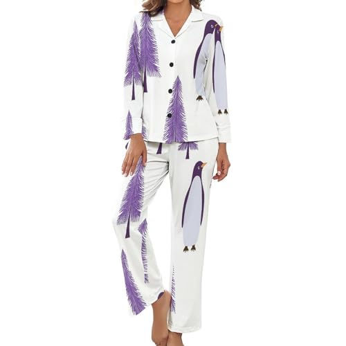 Pyjama femme ensembles deux pièces imprimé pjs chic manches longues