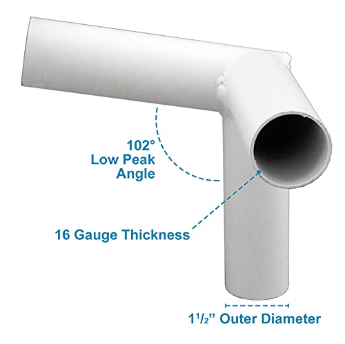 Goodszone Canopy Fittings Kit 1 3/8" Slant Roof Carport Gazebo Lean To Shed Greenhouse Frame Connectors, Full Set For 6, 8, 10 Legs, Choose Size (For 8 Legs) #TOP6