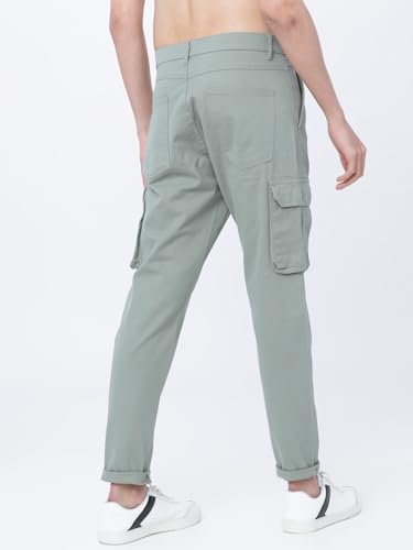 Image of Highlander Men's Tapered Fit Cargo Trousers| Stylish & Comfortable for Casual, Travel & Active Wear | Trouser for Men | Men Trousersn