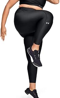 Under Armour Women's HeatGear Armour Ankle Crop Leggings, Black (001)/Metallic Silver, Large