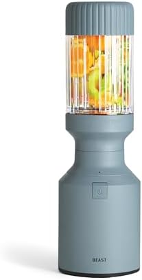 The Beast Mini Blender | Mini Countertop Kitchen Blender | Blend Smoothies and Shakes, Dressings, Sauces, Dips | Straw Cap and Straws Included | 600W (Mist)