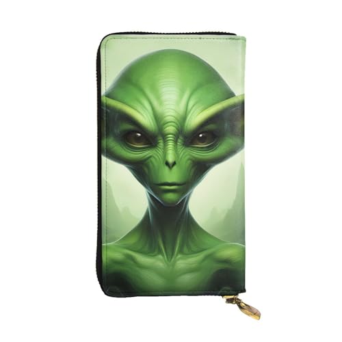 Portefeuille Alien en cuir noir, cadeau original idéal pour filles et femmes stylées