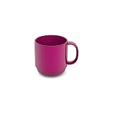 Ornamin Becher 220 ml brombeer (Modell 508) / Mehrweg-Becher Kunststoff, Kaffeebecher, Henkelbecher
