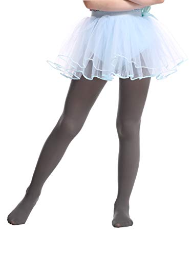 Image of EVERSWE Girls Semi Opaque Footed Tights, Microfiber Tights