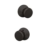 Schlage F10 BWE 716 Bowery Door Knob, Hall & Closet Passage Lock, Aged Bronze