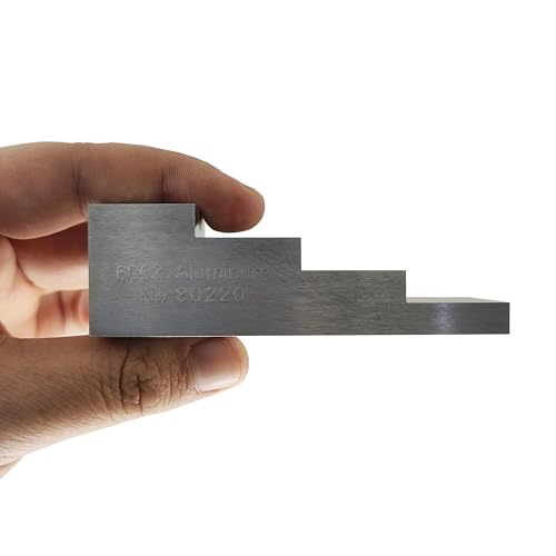 Bloque de calibración de 4 pasos para medidor ultrasónico de espesores, con espesores de 6,25 / 12,5 / 18,75 / 25,00 mm, en aluminio 6063 miniatura 5