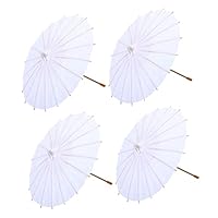 DEARMAMY 4pcs Blank Oil-paper Umbrella for Boys and Girls Creative Hand Painting Supplies Unfinished Graffiti Umbrella for Art Projects and Crafts