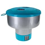 U.S. Pool Supply Pool Chlorine Floater Dispenser with Lid Lock - Large 7" Floating Chlorinator, Holds 3 Tablets - Inground & Above Ground Swimming Pools - Adjustable Flow, Balanced Chemical Delivery