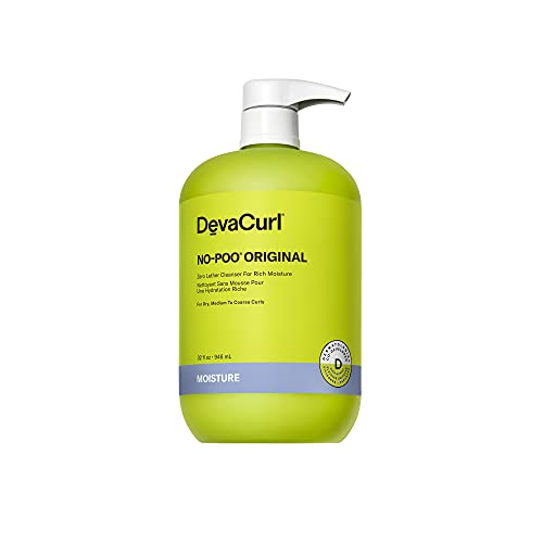 DevaCurl No-PooÂ® Original Zero Lather Cleanser For Rich Moisture, Fresh Rose, 32 Fl Oz