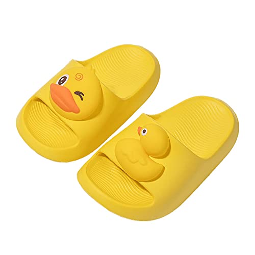 BBYU Kleinkind Zuhause Hausschuhe Kinder Badeschuhe Rutschfest und Leicht Slippers Cartoons Ente Badelatschen EVA Hausschuhe Cover