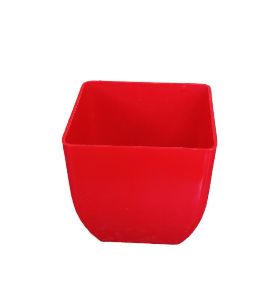 KUMUDAM 4" Plastic Square Flower Pot(Indoor and Outdoor Plants) (Pack of 1)| Red Plant Container | Tabletop Succulent Planters | Virgin, Lightweight (B0CL2LCWLJ) Amazon Price History, Amazon Price Tracker
