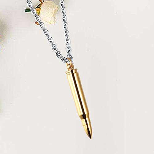 Generic Collana di Proiettile Titanio in Acciaio