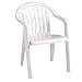 Grosfillex Miami Lowback Resin Chair White US023004