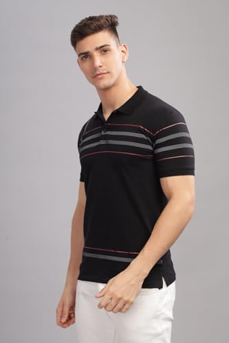 Image of ADRO Regular Fit Polo T-Shirt for Men| Printed Polo T-Shirt | Cotton Polo T Shirt