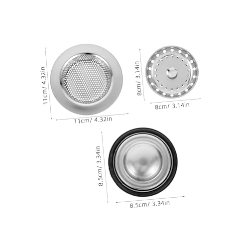 Set tapón colador para fregadero de acero inoxidable miniatura 2