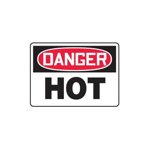 Panneau danger hot pour sécuriser les surfaces chaudes en usine