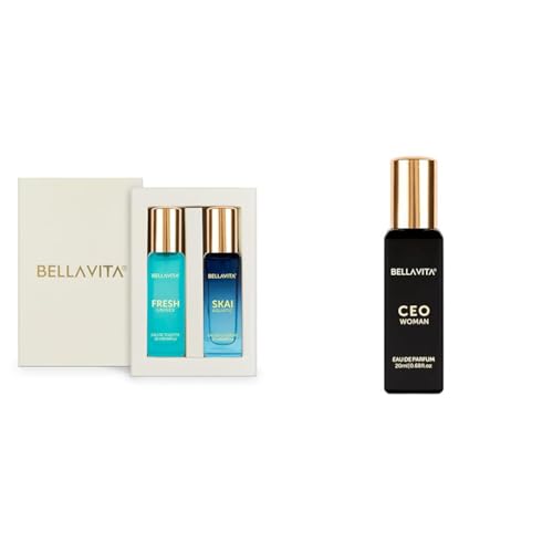 Image of Bella Vita Luxury Skai Aquatic EDC & Fresh EDT Unisex Combo with BergamotYlang YlangPink PepperLong Lasting Fragrance ScentPack of 2 20Ml Each Ceo Woman Eau De Parfum Liquid Perfume