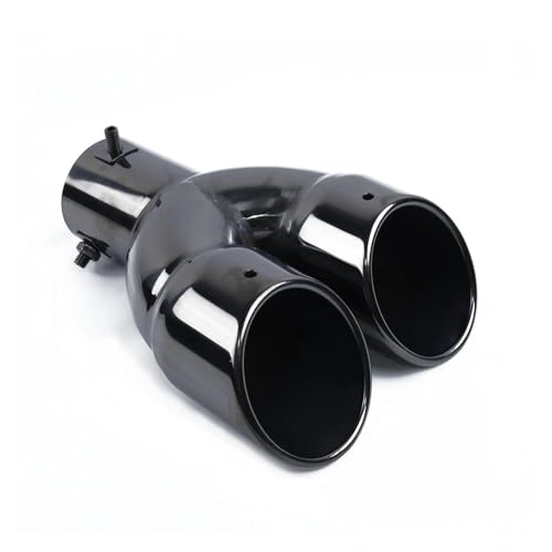 Tuyau d'échappement inox 63mm : masquez la rouille avec l'embout double sortie chromé noir