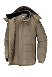 CAMELSPORTS Abrigos de invierno para hombre, chaqueta cálida con capucha desmontable, repelente al agua, cortavientos, chaquetas casuales, Marrón pan, Medium