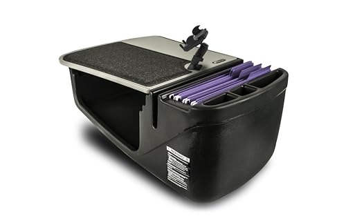 Bureau de voiture AutoExec GripMaster gris avec support de téléphone intégré