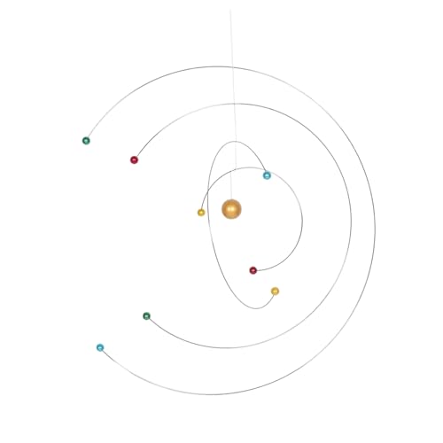 Parliky Model Hanging Mobile Dynamic Balance Wind Chime Modern Science Room Decor for Classrooms and Home Unique Educational Space Decoration Nordic Style Art