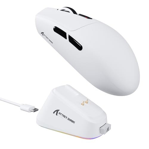 ATTACK SHARK G3PRO Gaming-Maus mit magnetischer Ladestation, PixArt PAW3311 Gaming-Sensor,...