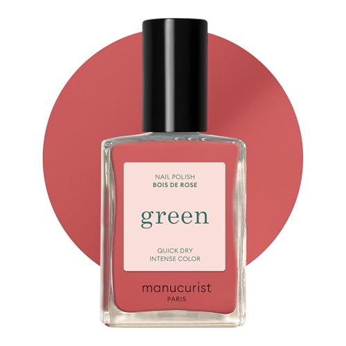 Manucurist Green Vernis à Ongles Vieux Rose Bois de Rose - Vernis à Ongles Classique 9-Free, Vegan et Bio Sourcé - Effet Manucure professionnelle - Vernis...
