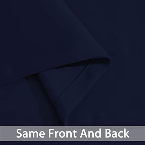 Yakamok Navy Blackout Curtains for Bedroom Window Treatment Boys Girls Kids Bedroom Curtains Thermal Insulated Grommet Blackout Curtain Panels for Living Room - 52" W by 84" L, Navy, 1 Panel