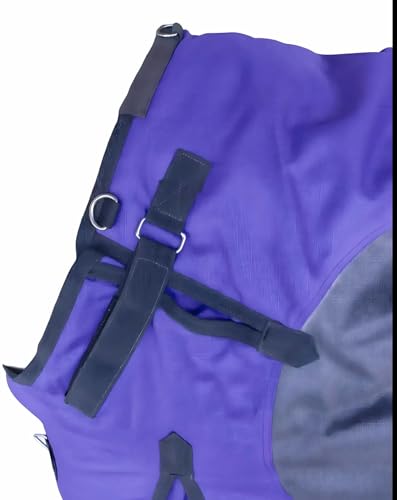Image of 1200D Horse Turnout Blanket Waterproof, Breathable, Heavy-Weight Winter Blanket with 300g Fill, Ripstop Outer Shell