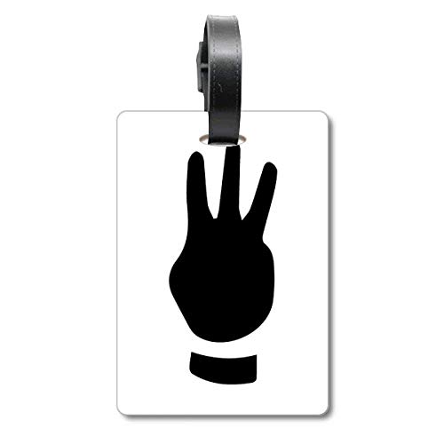 Étiquette d'identification pour valise motif Silhouette bagage cabine et voyage d'affaires